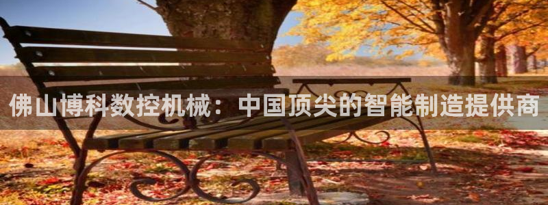 天辰娱乐在哪:佛山博科数控机械:中国顶尖的智能制造提供商