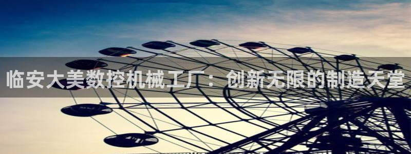 天辰娱乐软件:临安大美数控机械工厂:创新无限的制造天堂