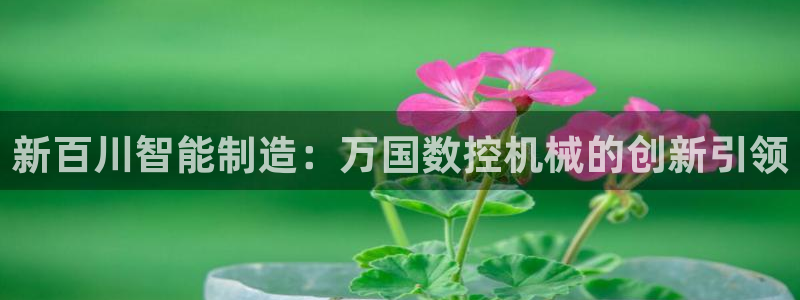 天辰娱乐连接:新百川智能制造:万国数控机械的创新引领