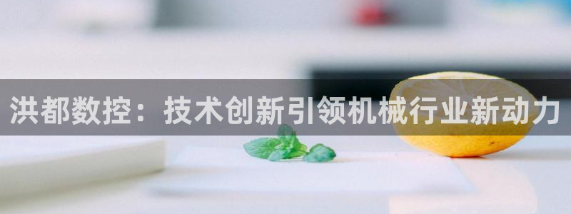 天辰娱乐557448:洪都数控:技术创新引领机械行业新动力